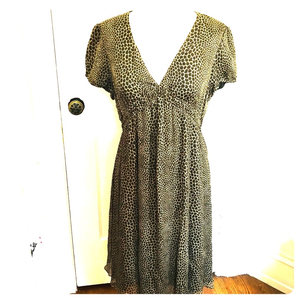 🦒 Silk Giraffe Print Dress 🦒